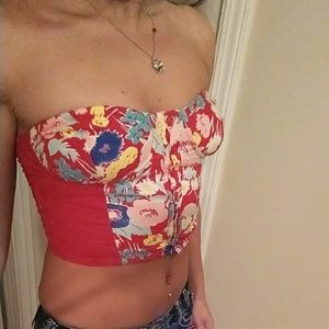 2/8 New Kimchi Blue corset style top hippie boho